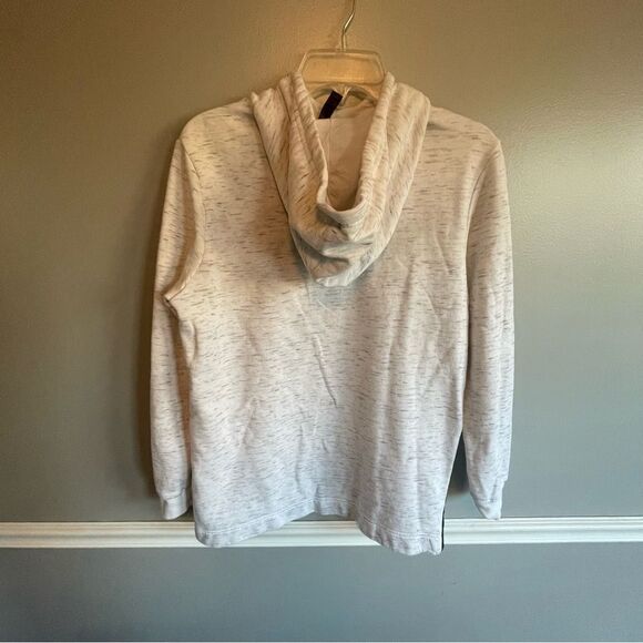 Adidas Heather sweatshirt hoodie size Large L women’s white gray big logo - Picture 5 of 5